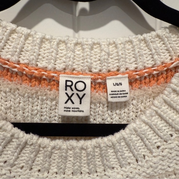 Roxy Multicolor Striped Pullover Knit Sweater - Picture 2 of 8